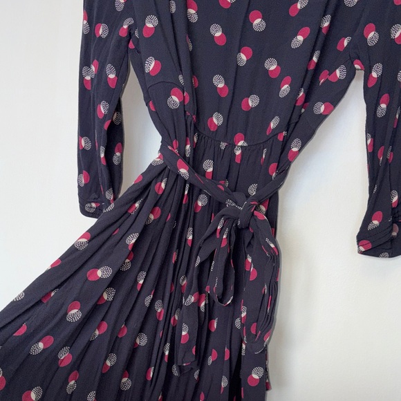 Boden Gray Dress with Pink and Gray Dots - Picture 7 of 8